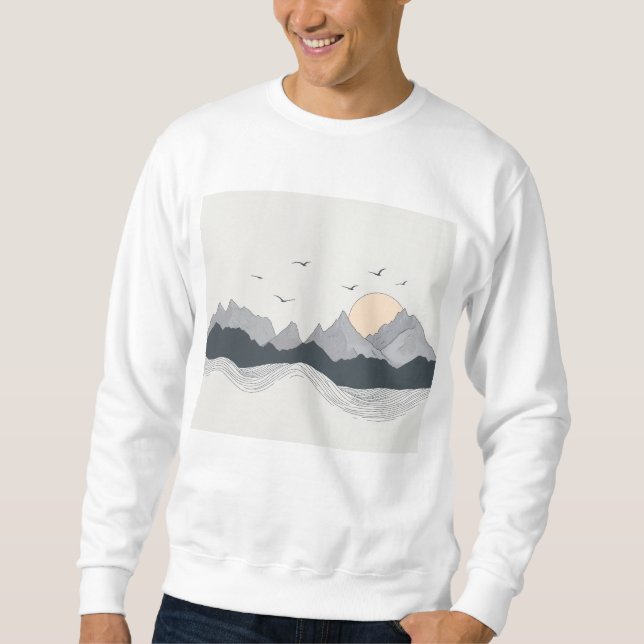 a mountain t-shirt lång ärmad tröja (Framsida)