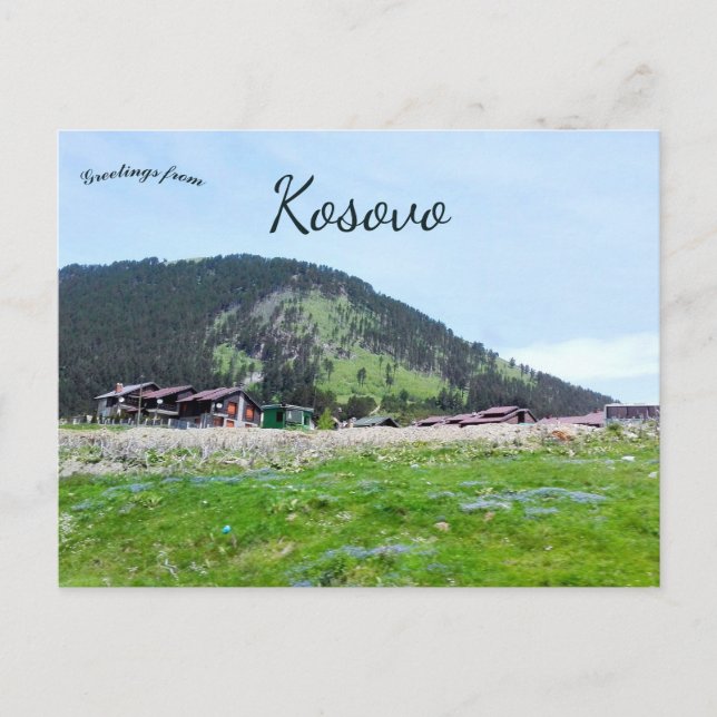 A Mountain Village in Kosovo Vykort (Framsida)