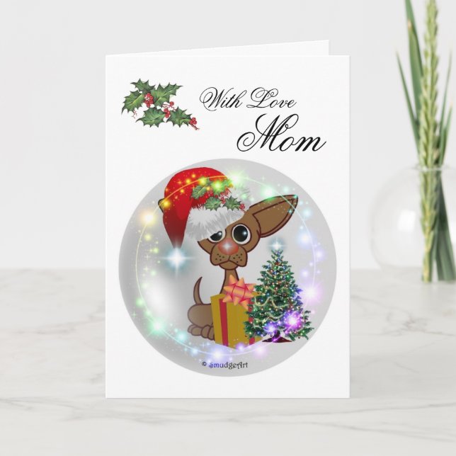 A Mousy Hund jul Helgkort (Framsida)