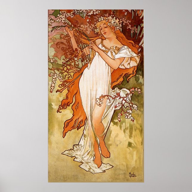 A. Mucha Vintage Konst Poster (Framsidan)