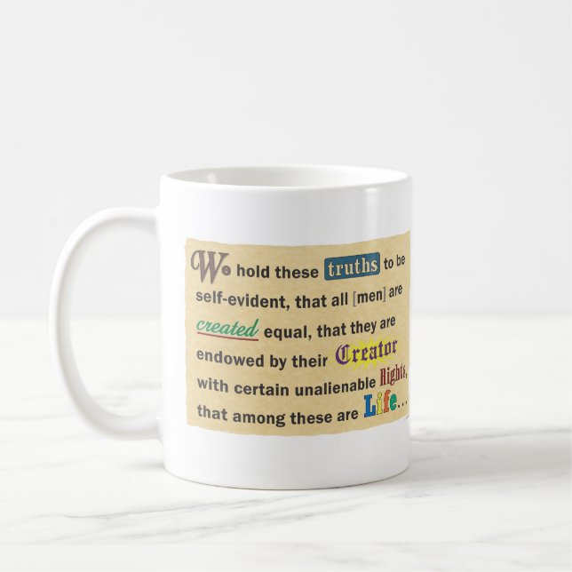 A mug for sharing your pro-life beliefs. kaffemugg (Vänster)