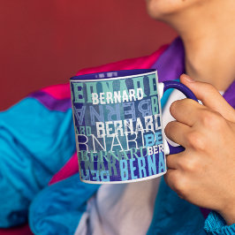 A Mugg Fullt blå Namn