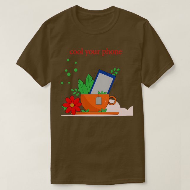 A mugg i te med mobil t shirt (Design framsida)