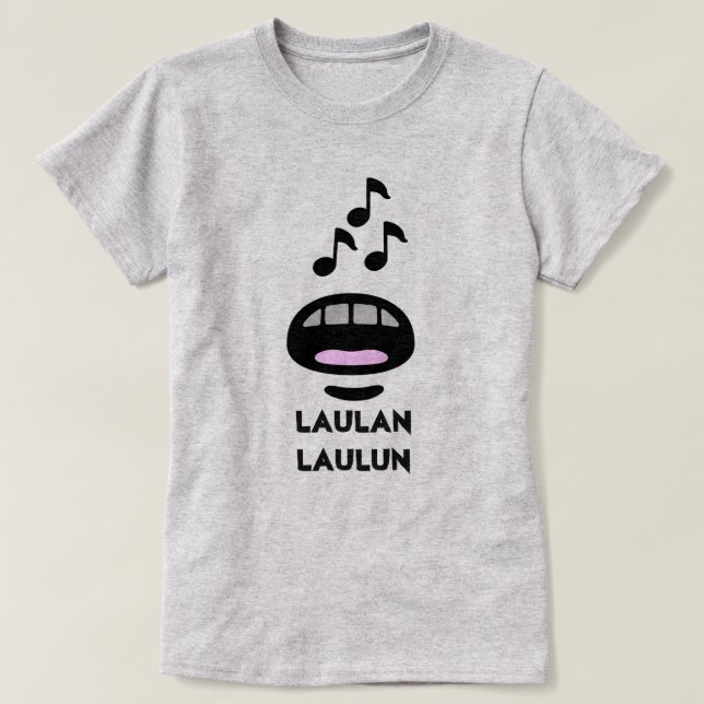A Mul och anteckningar och text Laulan laulun T Shirt (Design framsida)
