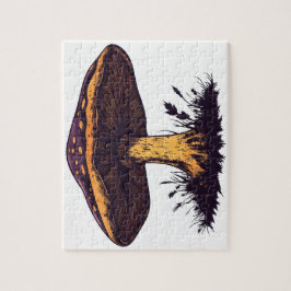 A mushroom illustration vibrant artwork. pussel