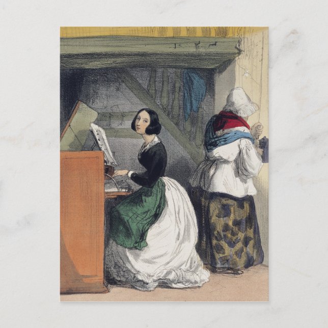 A Music School Pupil från Les Femmes de Vykort (Framsida)