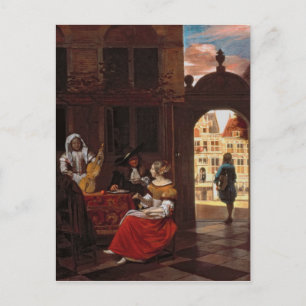 A Musical Party, 1677 Vykort
