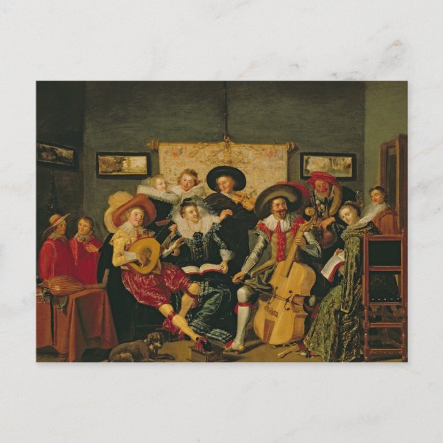 A Musical Party, c.1625 Inbjudan Vykort (Framsida)