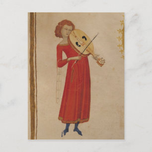 A Musician, från "De Musica" av Boethius Vykort