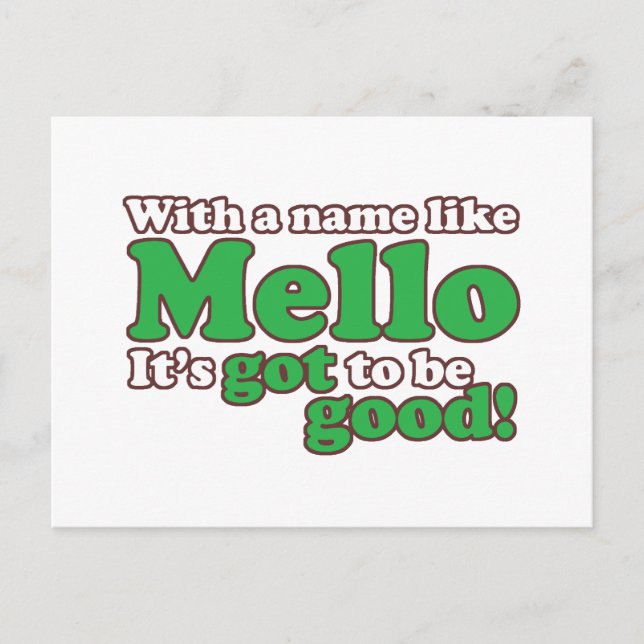 A Namn like Mello Vykort (Framsida)