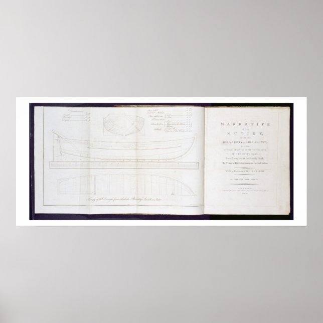"A Narrative of the Mutiny on Board Hans Majesty's Poster (Framsidan)