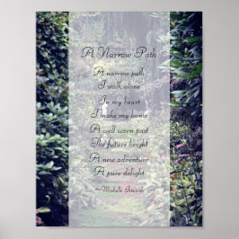 A Narrow Väg ~ Dikt av Michelle Istansk ~ Poster