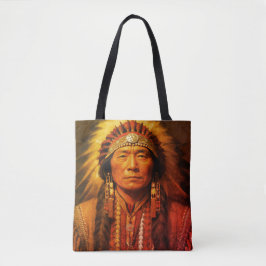 A Native American Indian Chief on a Shoulder Tygkasse