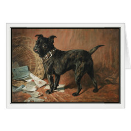 A Naughty Black Pug av John Emms Hälsningskort