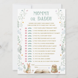 A New Chapter Baby Shower Guess Who Game Card Inbjudningar