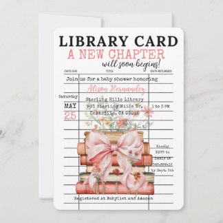 A New Chapter Baby Shower Inbjudningar