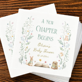 A New Chapter Baby Shower Pappersservett