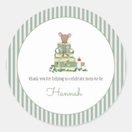 A New Chapter Baby Shower Runt Klistermärke