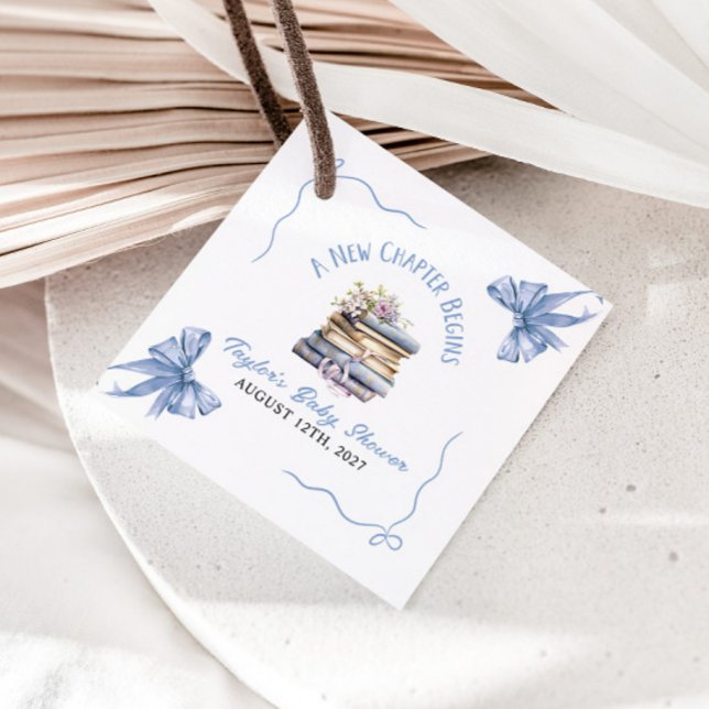 A New Chapter Begins Baby Shower  Gåvor Etiketter (Skapare uppladdad)