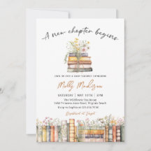 A New Chapter Begins Baby Shower Invitation