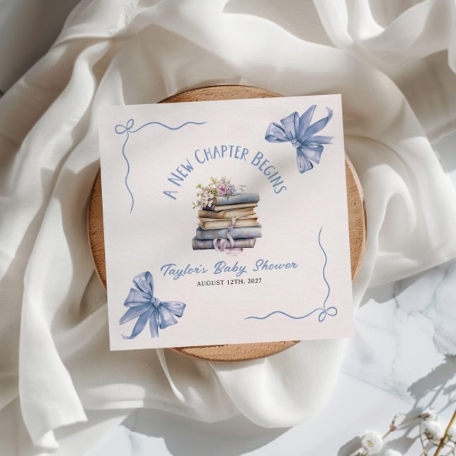 A New Chapter Begins Baby Shower  Pappersservett (Skapare uppladdad)