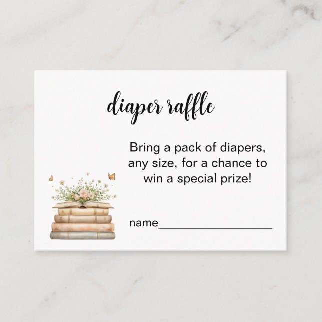 A New Chapter Begins Diaper Raffle Insert Rådkort (Framsida)