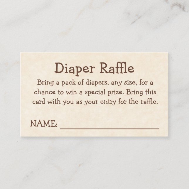 A New Chapter Begins - Diaper Raffle Tilläggskort (Framsida)