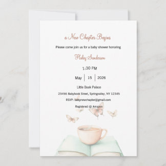 A New Chapter Begins Invitation Inbjudningar