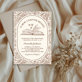 A New Chapter Begins Literary Baby Shower Inbjudningar