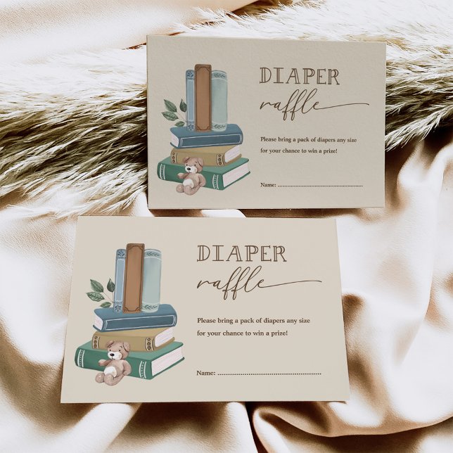 A New Chapter Begins: Storybook Diaper Raffle Baby Tilläggskort (Skapare uppladdad)