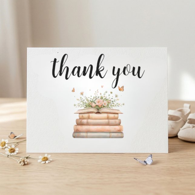 A New Chapter Begins Thank You Card - Flat Anteckningskort (Skapare uppladdad)
