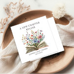 A New Chapter Begins Wildflower Book Baby Shower Pappersservett<br><div class="desc">A New Chapter Begins Wildflower Book Baby Shower Napkins</div>