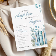 A New Chapter Blue Baby Shower