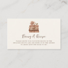 A New Chapter Bridal Shower Recipe Tilläggskort