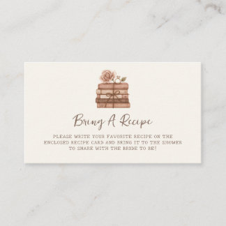 A New Chapter Bridal Shower Recipe Tilläggskort
