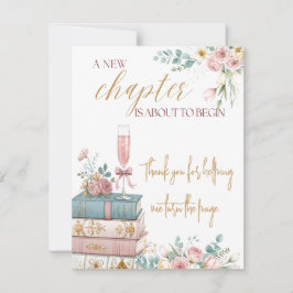 A New Chapter Thank You Card Tack Kort