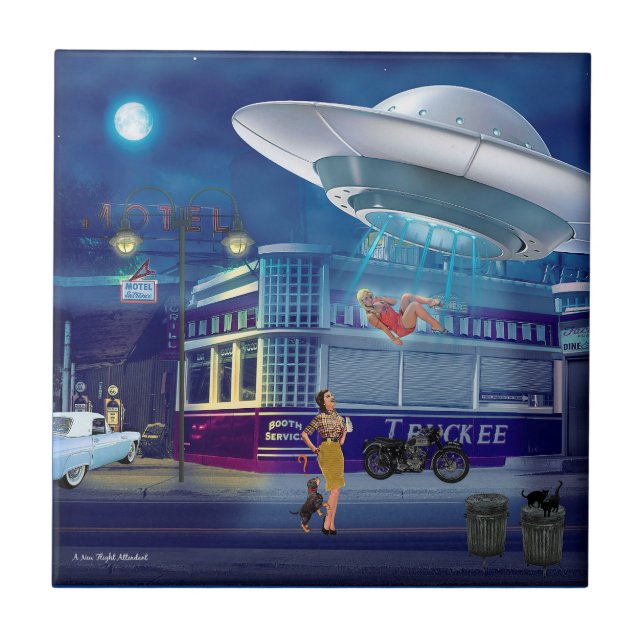 A New Flight Attendant Kakelplatta (Framsidan)