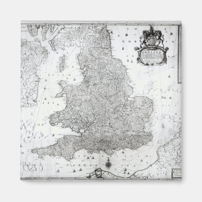 A New Karta i Konungariket England Magnet (Framsidan)