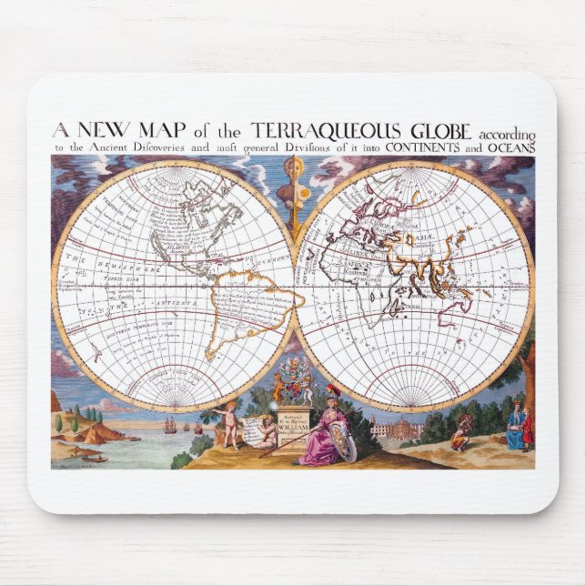 A New Karta of the Terraquous Globe Mousepad Musmatta (Framsidan)