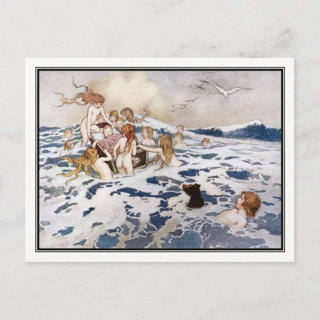 A New Vatten Baby av Warwick Goble Vykort (Framsida)