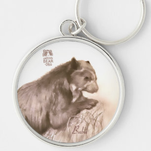 A. Newman Bubu Keychain Rund Silverfärgad Nyckelring