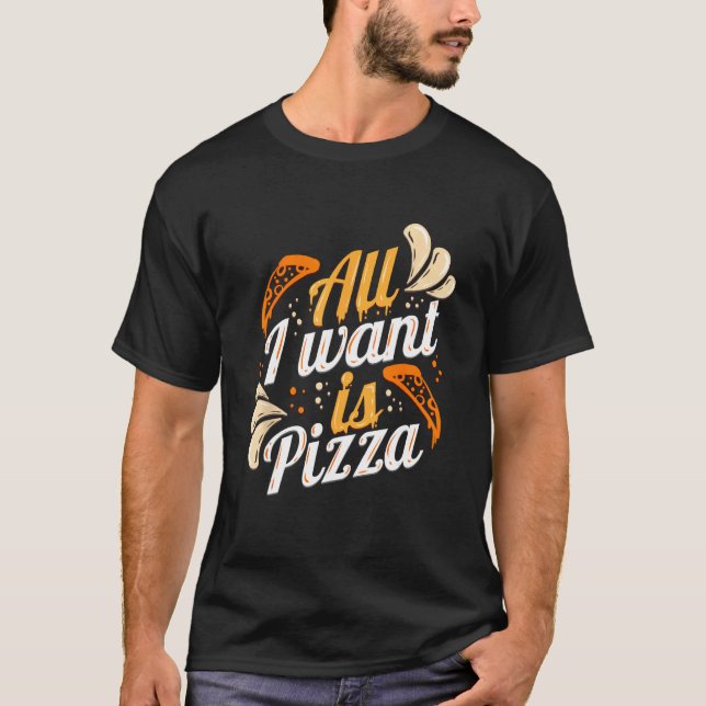 A nice Peperoni, Tomato, Olives, Salami Pizza T Shirt (Framsida)