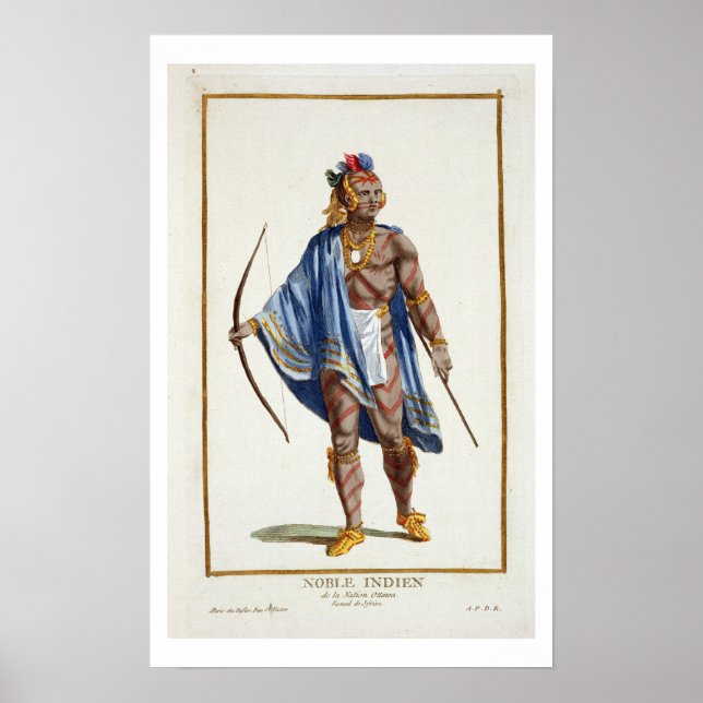 A Noble Indian from the Ottawa Nation, 1780 (colou Poster (Framsidan)