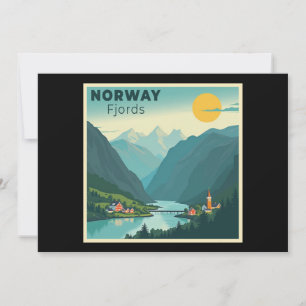 A nostalgic Classic Travel Poster - Norge Fjords Inbjudningar