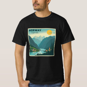A nostalgic Classic Travel Poster - Norge Fjords T Shirt