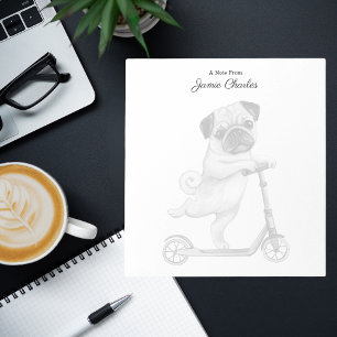 A Note from Cute Hund Modern Monogram Anteckningsb Anteckningsblock