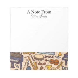 A Note from Music Note Piano Saxophone Violin Anteckningsblock