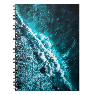 A notebook with an elegant design for sea waves anteckningsbok