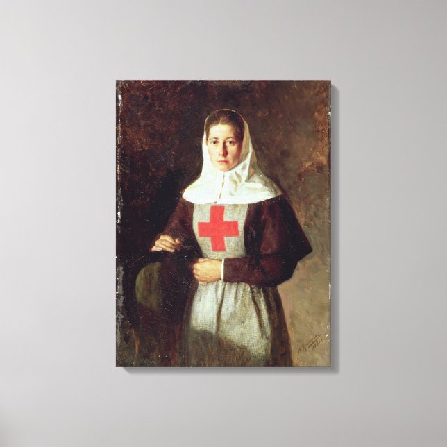 A Nurse, 1886 Canvastryck (Framsida)