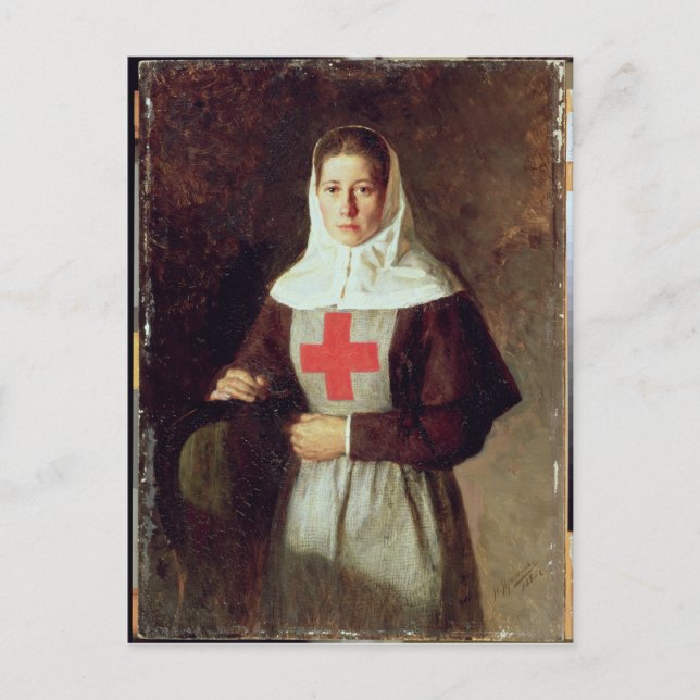 A Nurse, 1886 Vykort (Framsida)